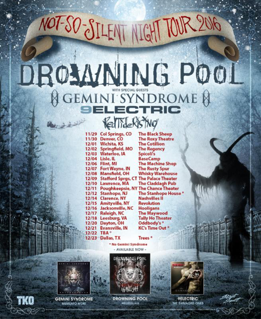 DROWNING POOL Announce NotSoSilent Night US Headline Tour Featuring